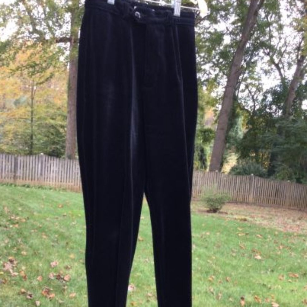 Guess Black Velvet Stovepipe Pant